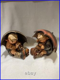 Vintage Goebel Hummel Figurines Umbrella Boy & Umbrella Girl (152/A)(152/B)
