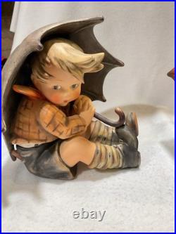 Vintage Goebel Hummel Figurines Umbrella Boy & Umbrella Girl (152/A)(152/B)