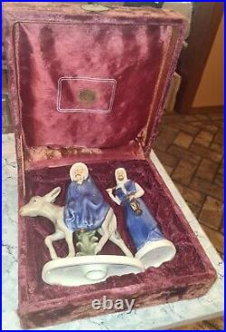 Vintage Goebel Hummel Flight to Egypt Mary Baby Jesus & Joseph Figurines boxed