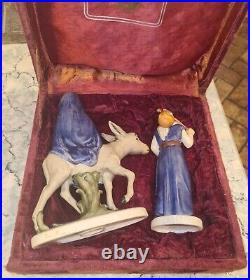 Vintage Goebel Hummel Flight to Egypt Mary Baby Jesus & Joseph Figurines boxed