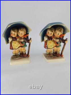 Vintage Goebel Hummel HUM 71 Stormy Weather W Germany Porcelain Decor Lot of 2