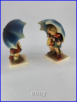 Vintage Goebel Hummel HUM 71 Stormy Weather W Germany Porcelain Decor Lot of 2