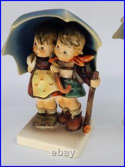 Vintage Goebel Hummel HUM 71 Stormy Weather W Germany Porcelain Decor Lot of 2