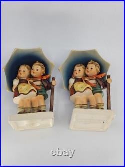 Vintage Goebel Hummel HUM 71 Stormy Weather W Germany Porcelain Decor Lot of 2