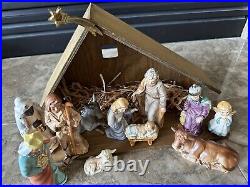 Vintage Goebel Hummel Nativity Set Manger 11 Figurines 1958 Christmas W. Germ
