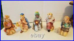 Vintage Goebel Hummel Nativity Set W. Germany 10 piece set with Wooden Manger