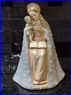Vintage Goebel Hummel Porcelain Figurine Madonna & Child Flower Germany + Cape
