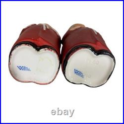 Vintage Goebel Hummel Red Friar Tuck Monks Oil And Vinegar Cruets Germany 60's