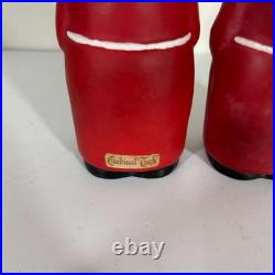 Vintage Goebel Hummel Red Friar Tuck Monks Oil And Vinegar Cruets Germany 60's