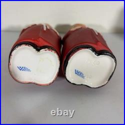 Vintage Goebel Hummel Red Friar Tuck Monks Oil And Vinegar Cruets Germany 60's