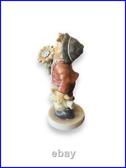 Vintage Goebel Hummel Sunflower Boy 902 5.75 Figurine Germany Swarovski Crystal