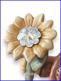 Vintage Goebel Hummel Sunflower Boy 902 5.75 Figurine Germany Swarovski Crystal