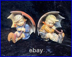 Vintage Goebel Hummel Umbrella Boy & Girl Figurines W Germany 152/0 Pair