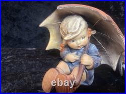 Vintage Goebel Hummel Umbrella Boy & Girl Figurines W Germany 152/0 Pair