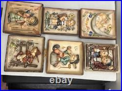 Vintage Goebel Hummel Wall Plaque Lot of 6 W. Germany M. I. Hummel Ceramic Tiles