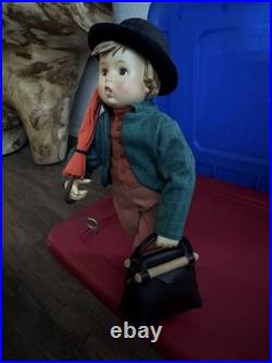 Vintage Goebel MJ Hummel West Germany Boy Merry Wanderer Porcelain Doll 13.5H Vintage Goebel MJ Hummel West Germany Boy Merry Wanderer Porcelain Doll 13.5H