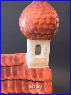 Vintage Goebel M. I. Hummel Chapel Time Clock Tower Figurine Working Clock