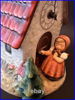 Vintage Goebel M. I. Hummel Chapel Time Clock Tower Figurine Working Clock