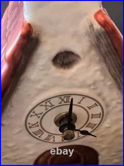 Vintage Goebel M. I. Hummel Chapel Time Clock Tower Figurine Working Clock