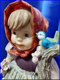 Vintage Goebel Mj Hummel Apple Tree Girl 13 Porcelain Doll Sitting On Tree