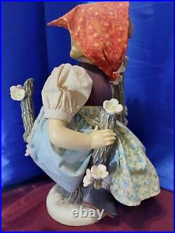 Vintage Goebel Mj Hummel Apple Tree Girl 13 Porcelain Doll Sitting On Tree