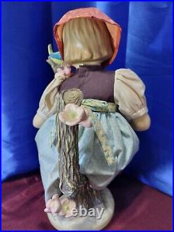 Vintage Goebel Mj Hummel Apple Tree Girl 13 Porcelain Doll Sitting On Tree