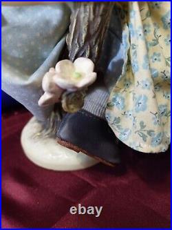 Vintage Goebel Mj Hummel Apple Tree Girl 13 Porcelain Doll Sitting On Tree