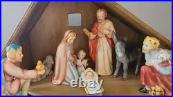 Vintage Goebel Nativity withCreche West Germany 13 pc 6000 series 1970-1990