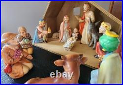Vintage Goebel Nativity withCreche West Germany 13 pc 6000 series 1970-1990