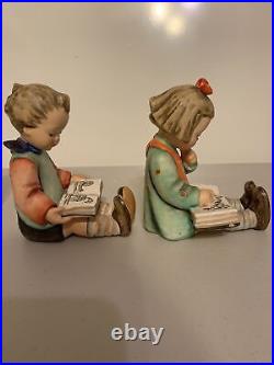 Vintage Hummel BOOKWORM Boy & Girl # 14/A & 14/B (Free Shipping)