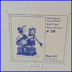 Vintage Hummel Figurine Goebel Bath Time 412 TMK 6 1979 1990 with Box & COA Vintage Hummel Figurine Goebel Bath Time 412 TMK 6 1979 1990 with Box & COA