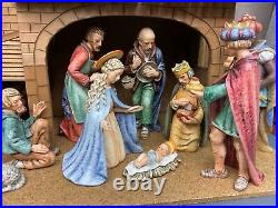 Vintage Hummel Goebel 12 Pc Christmas Nativity Set 1968 X Large with Manger #260