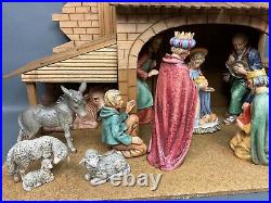 Vintage Hummel Goebel 12 Pc Christmas Nativity Set 1968 X Large with Manger #260