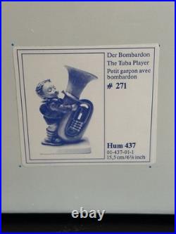 Vintage Hummel Goebel #437 The Tuba Player 6 Porcelain Figurine