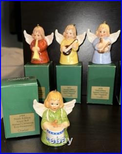 Vintage Hummel Goebel Angel Bell Ornaments Xmas Lot of 11, 1976-1986 MIB