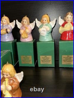 Vintage Hummel Goebel Angel Bell Ornaments Xmas Lot of 11, 1976-1986 MIB