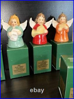 Vintage Hummel Goebel Angel Bell Ornaments Xmas Lot of 11, 1976-1986 MIB
