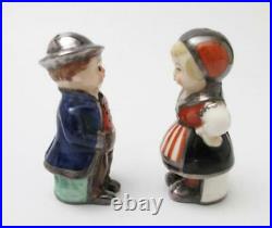 Vintage Hummel Goebel Boy & Girl Figural Salt & Pepper Shakers Bee Mark S&p