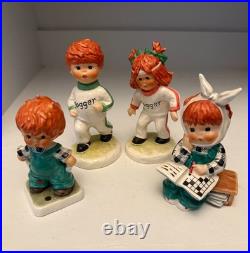 Vintage Hummel Goebel Charlot Byj Redhead Figurines Includes rare Joggers