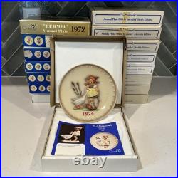 Vintage Hummel Goebel Collector Plates Mint Condition with Boxes (1972 1987)