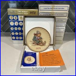 Vintage Hummel Goebel Collector Plates Mint Condition with Boxes (1972 1987)