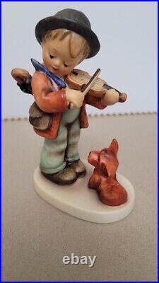 Vintage Hummel Goebel Figurine Puppy Love Tmk, Fiddler Playing His Fiddle 5 H