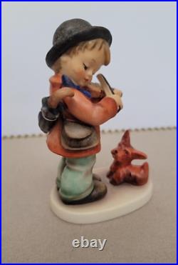 Vintage Hummel Goebel Figurine Puppy Love Tmk, Fiddler Playing His Fiddle 5 H