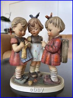 Vintage Hummel Goebel School Girls Knitting 177/1 Figurine, 7.5tall