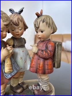 Vintage Hummel Goebel School Girls Knitting 177/1 Figurine, 7.5tall