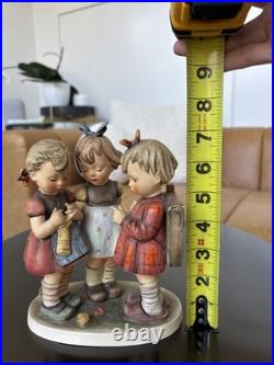 Vintage Hummel Goebel School Girls Knitting 177/1 Figurine, 7.5tall