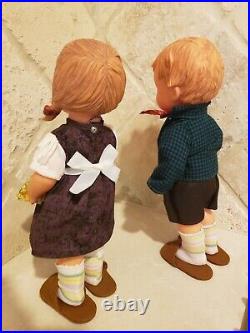Vintage Hummel Goebel Vinyl Doll W Germany Boy and Girl 12 lot of 2 Dolls