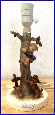 Vintage Lamp Goebel M. I. Hummel Out Of Danger Figurine Works Issues