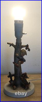 Vintage Lamp Goebel M. I. Hummel Out Of Danger Figurine Works Issues