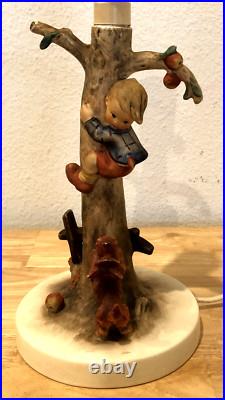 Vintage Lamp Goebel M. I. Hummel Out Of Danger Figurine Works Issues